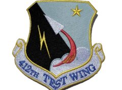 412th Test Wing Patch – Plastic Backing