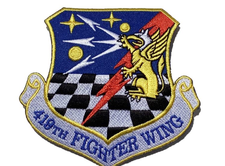 4 inch 419th Fighter Wing Patch – Plastic Backing