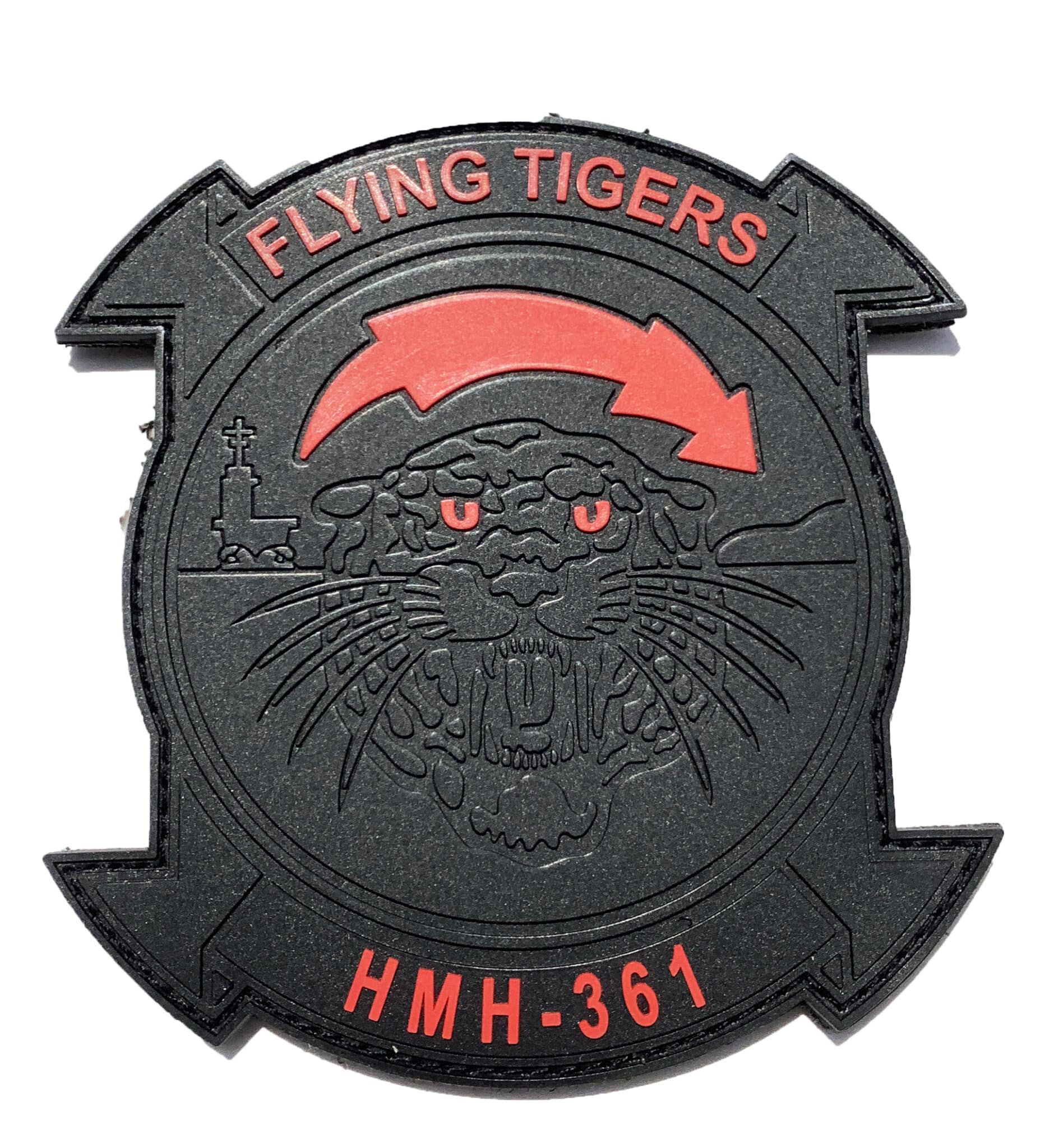 HMH-361 Flying Tigers Blackout PVC patch - Hook and Loop