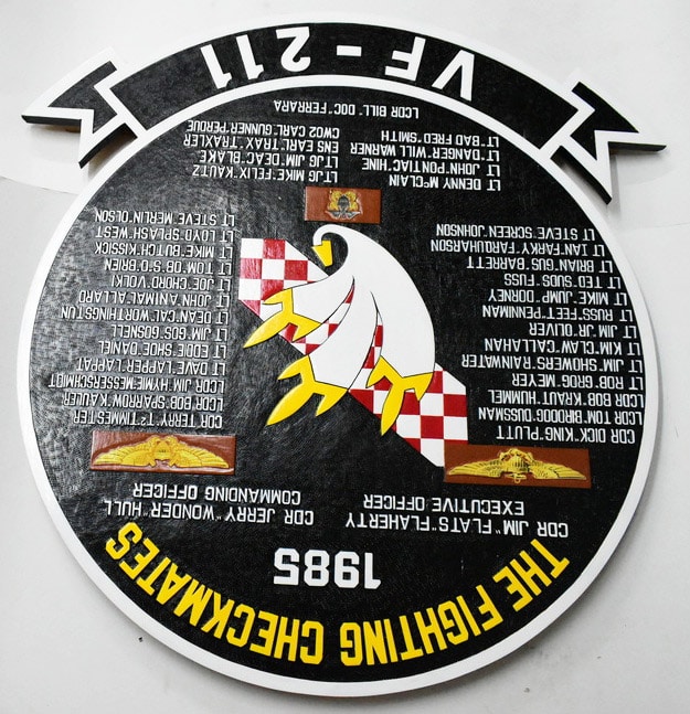 VF-211 Fighting Checkmates 1985 Deployment Plaque