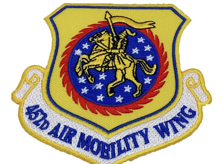 452d Air Mobility Wing Patch – Plastic Backing