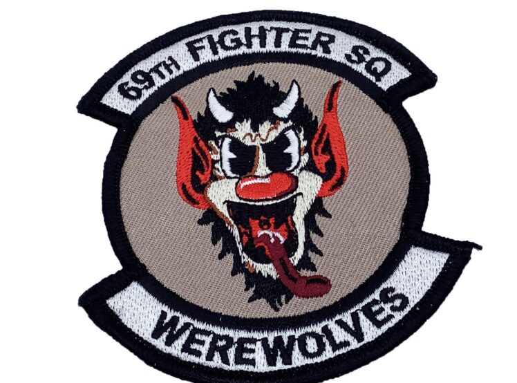 69th Fighter Squadron Patch – Plastic Backing