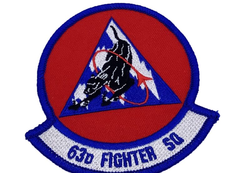 63d Fighter Squadron Patch – Plastic Backing