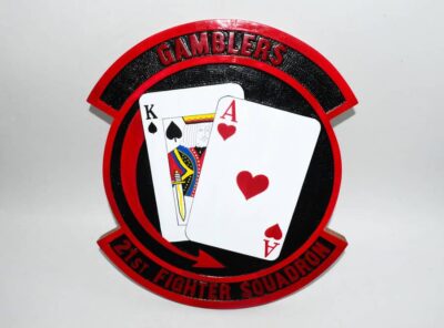 21st Fighter Squadron Gamblers Plaque