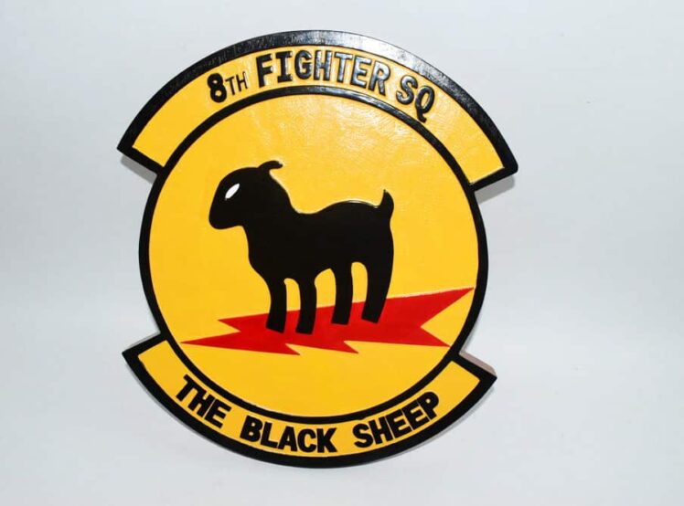 8th Fighter Squadron Black Sheep Plaque