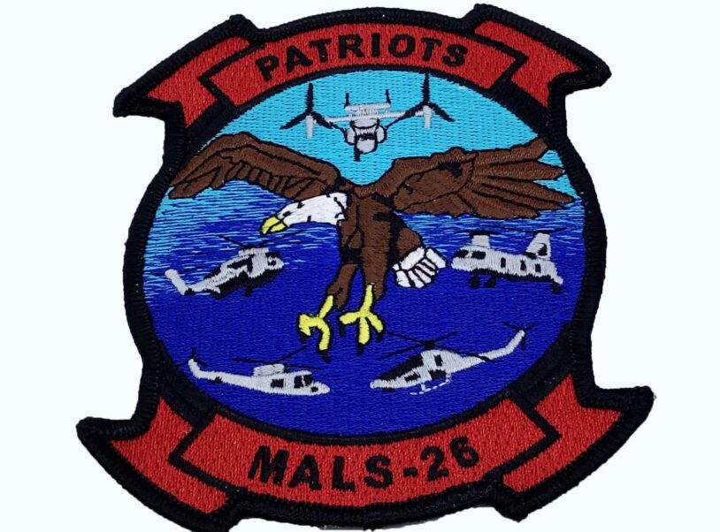 MALS-26 Patriots Patch – Plastic Backing/Sew On, 4.5