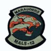 MALS-12 Marauders Black Patch – With Hook and Loop
