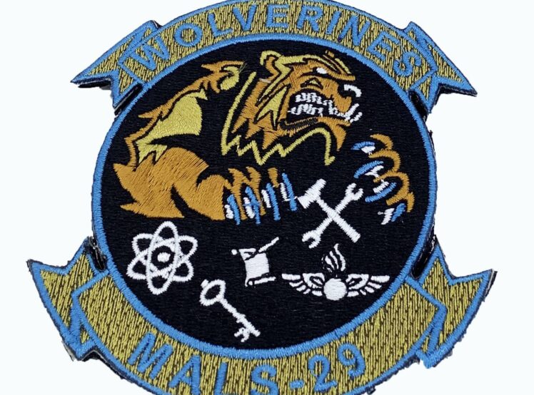 4" MALS-29 Wolverines 2018 Patch – With Hook and Loop