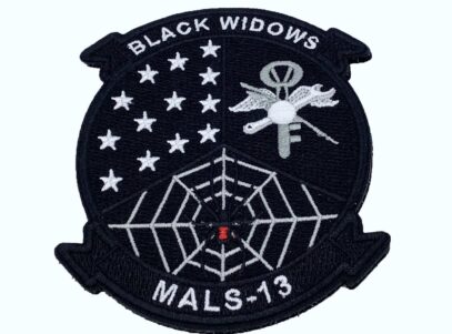 4" MALS 13 Black Widows Patch – With Hook and Loop