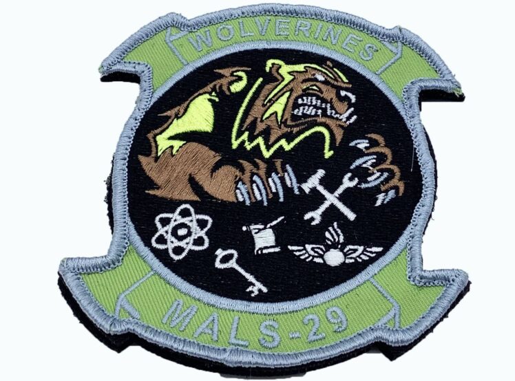 4 inch MALS-29 Wolverines Patch – With Hook and Loop
