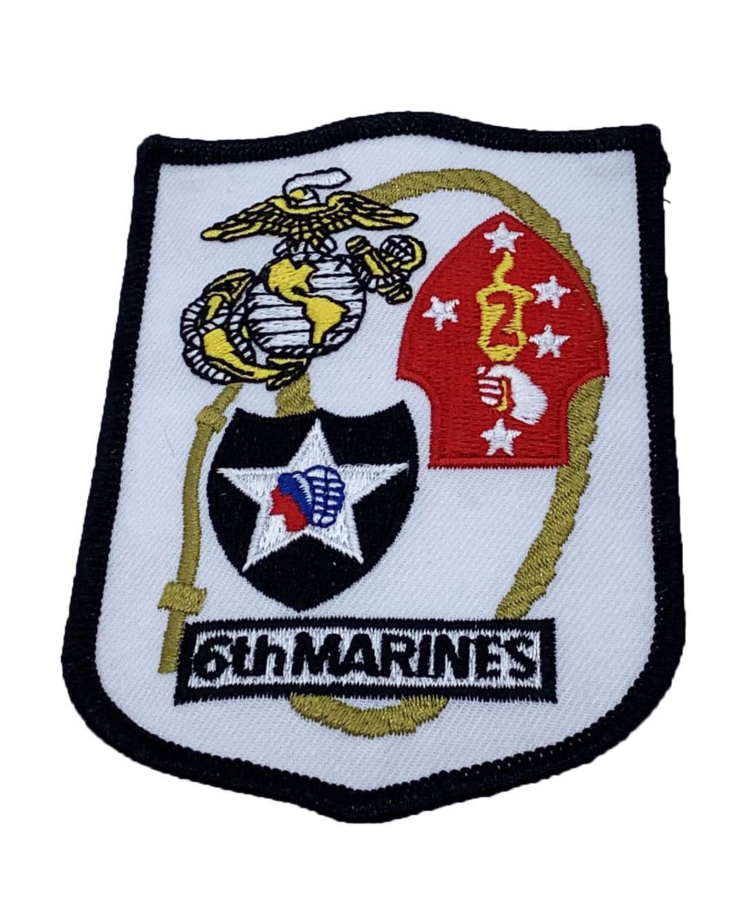 US MILITARY PATCH USMC 2ND MARINE DIVISION HOOK AND LOOP BACK MARINE CORPS