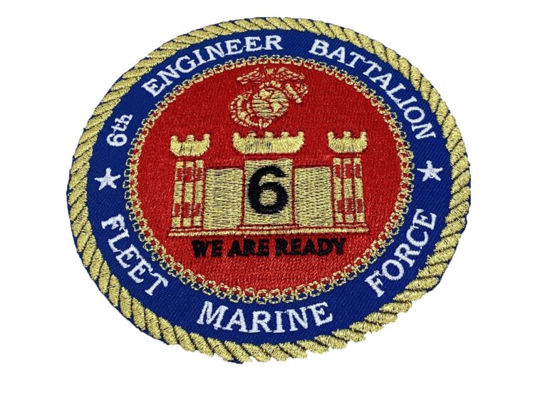 6th Engineer Bn Patch – No Hook and Loop