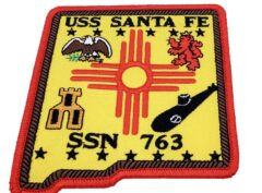 USS Santa Fe (SSN-763) Patch – Plastic Backing