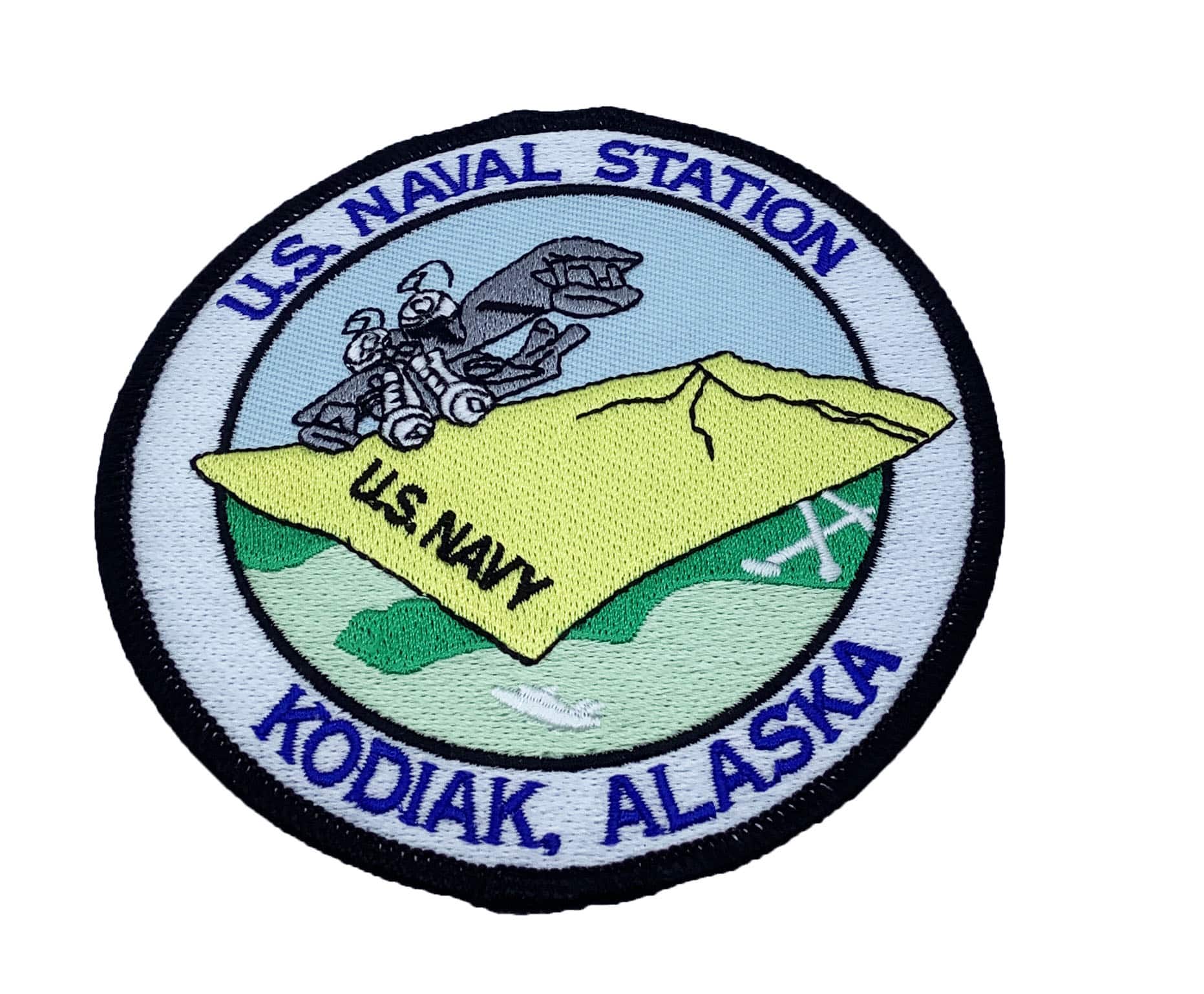 Naval Air Station NAS Kodiak Patch – Plastic Backing - Squadron Nostalgia