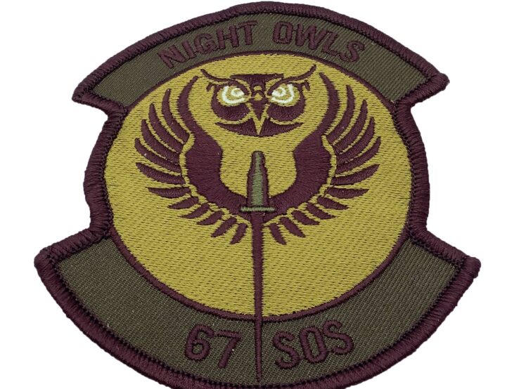 67th SOS Night Owls Squadron Patch – Plastic Backing