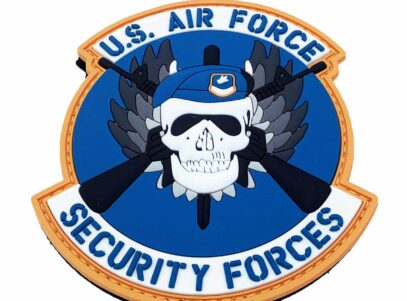 USAF Security Forces Patch PVC/Glow in the Dark - With Hook and Loop