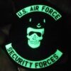 USAF Security Forces Patch PVC/Glow in the Dark - With Hook and Loop