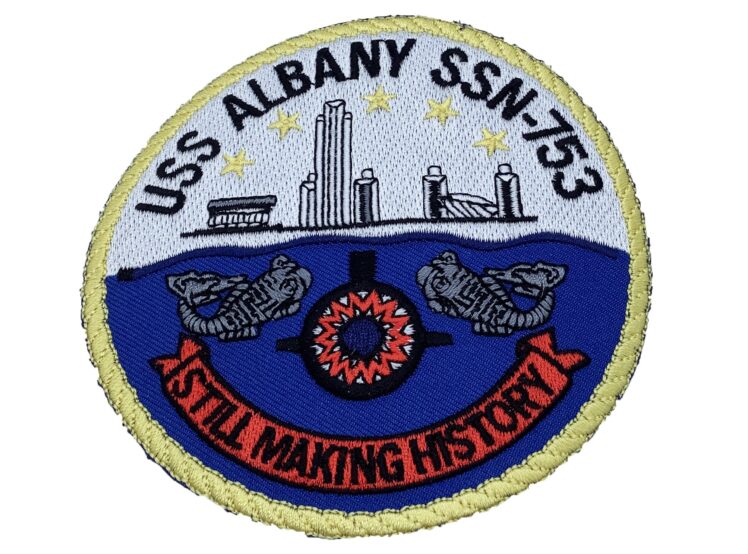 USS Albany SSN-753 Patch – Plastic Backing