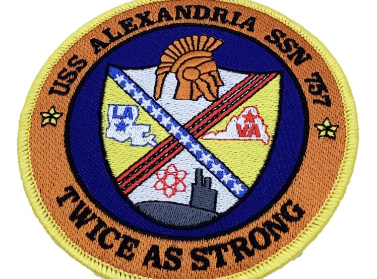 USS Alexandria SSN-757 Patch – Plastic Backing