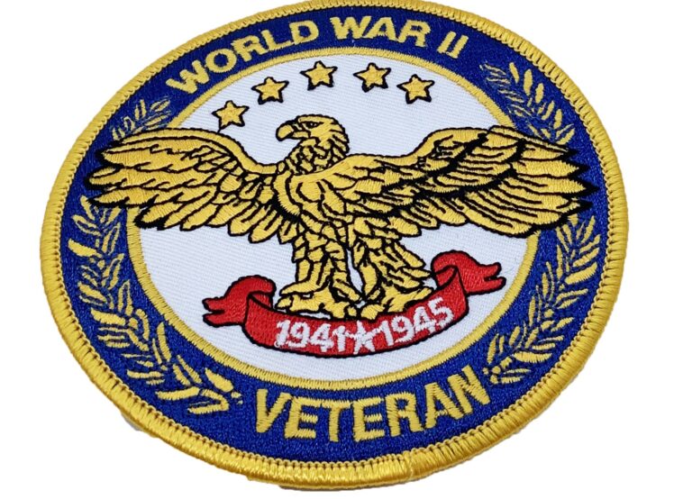 World War II Veteran Patch – No Hook and Loop