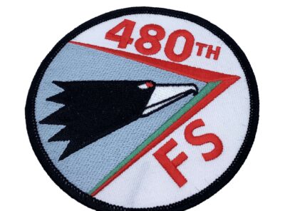 480th Fighter Squadron Patch – Plastic Backing