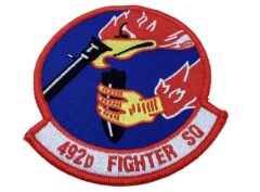 492d Fighter Squadron Patch – Plastic Backing