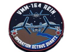 VMM-164 Knight Riders REIN Operation Octave Quartz PVC Patch – With Hook and Loop