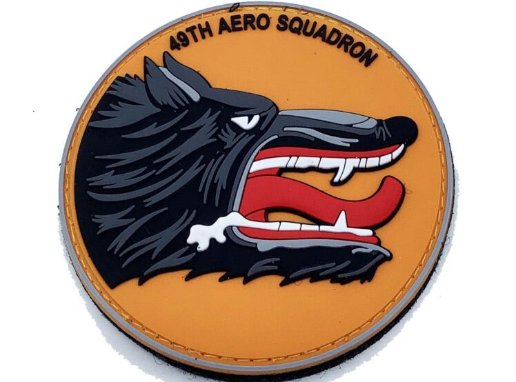 WWI 49th Aero Squadron Snarling Wolves PVC Patch – With Hook and Loop