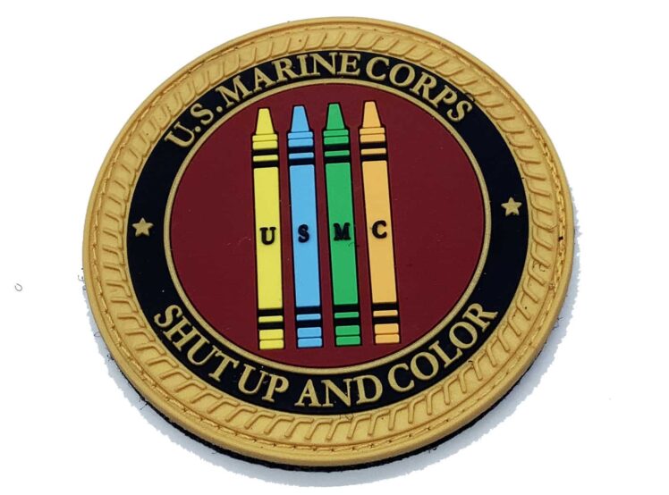 Shut Up and Color PVC Patch – With Hook and Loop