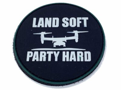 V-22 Land Soft Party Hard PVC Glow Patch – With Hook and Loop