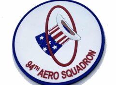 WW1 94th Aero Squadron Hat in the Ring PVC Patch – With Hook and Loop
