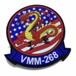 VMM-268 Red Dragons 4th of July PVC Patch – With Hook and Loop