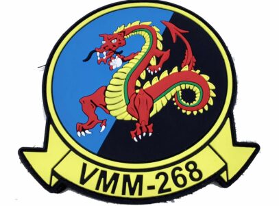 VMM-268 Red Dragons PVC Patch – With Hook and Loop