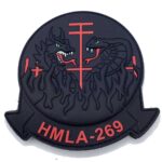 HMLA-269 Gunrunners Black PVC Patch – With Hook and Loop