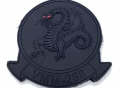 VMM-268 Red Dragons Blackout PVC Patch – With Hook and Loop