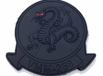 VMM-268 Red Dragons Blackout PVC Patch – With Hook and Loop
