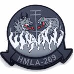 HMLA-269 Gunrunners Gray PVC Patch – With Hook and Loop