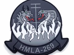 HMLA-269 Gunrunners Gray PVC Patch – With Hook and Loop