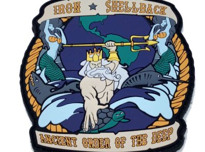 USS Eisenhower CVN-69 Iron Shellback PVC Patch – With Hook and Loop