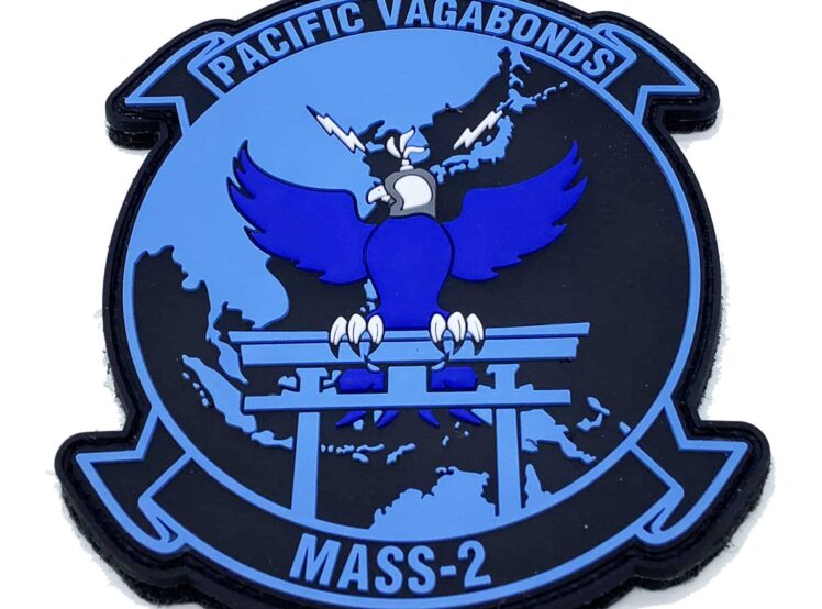 MASS-2 Pacific Vagabonds Blue PVC Patch - With Hook and Loop