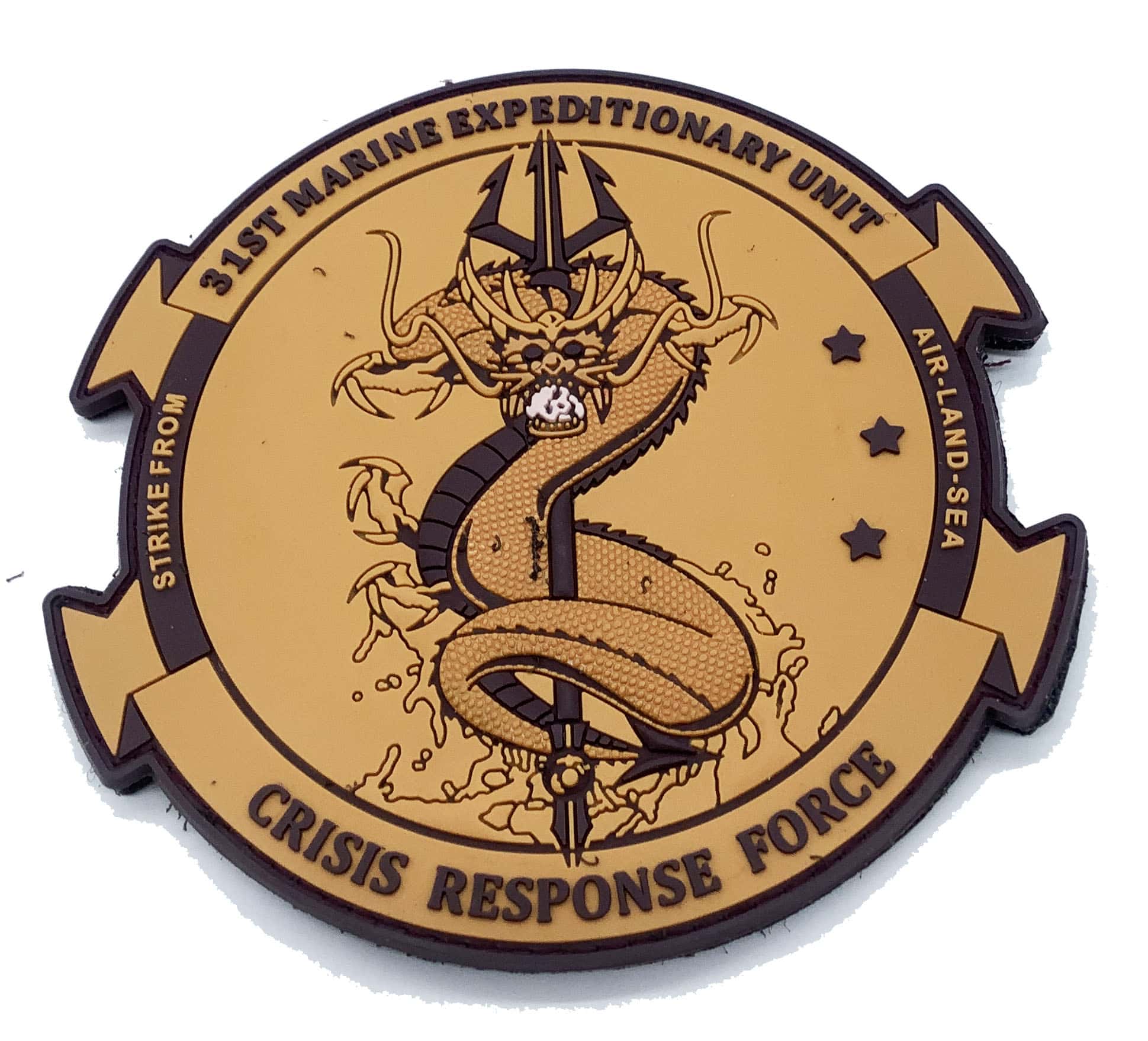 31st MEU PVC Tan Patch – With Hook and Loop - Squadron Nostalgia