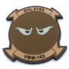 VMM-163 Evil Eyes Desert PVC Patch - With Hook and Loop