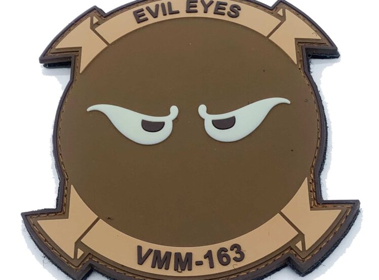 VMM-163 Evil Eyes Desert PVC Patch - With Hook and Loop