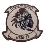 HSM-72 Proud Warriors "Big Chief" Tan Patch –No Hook and Loop