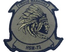 HSM-72 Proud Warriors "Big Chief" Green Patch –No Hook and Loop
