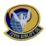 729th Airlift Squadron Patch - Plastic Backing