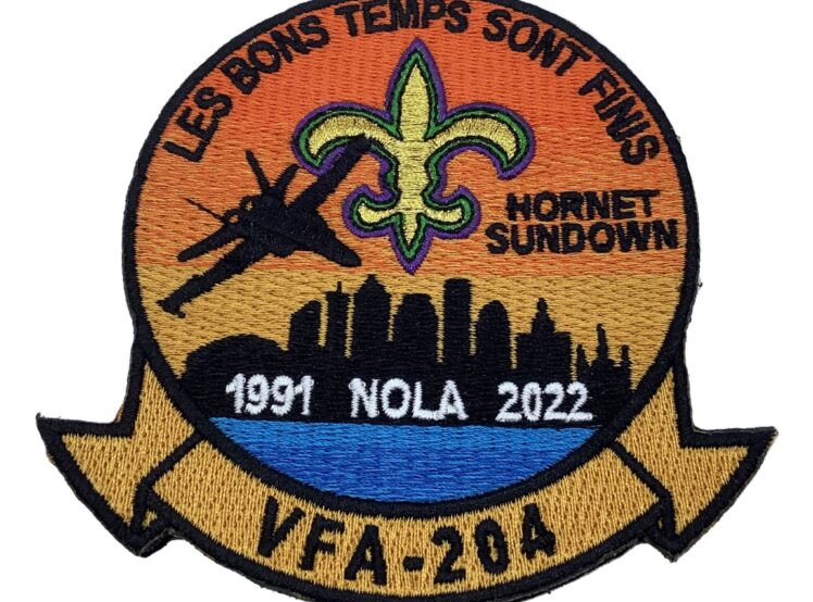VFA-204 River Rattlers F-18 Sundown Patch – With Hook and Loop