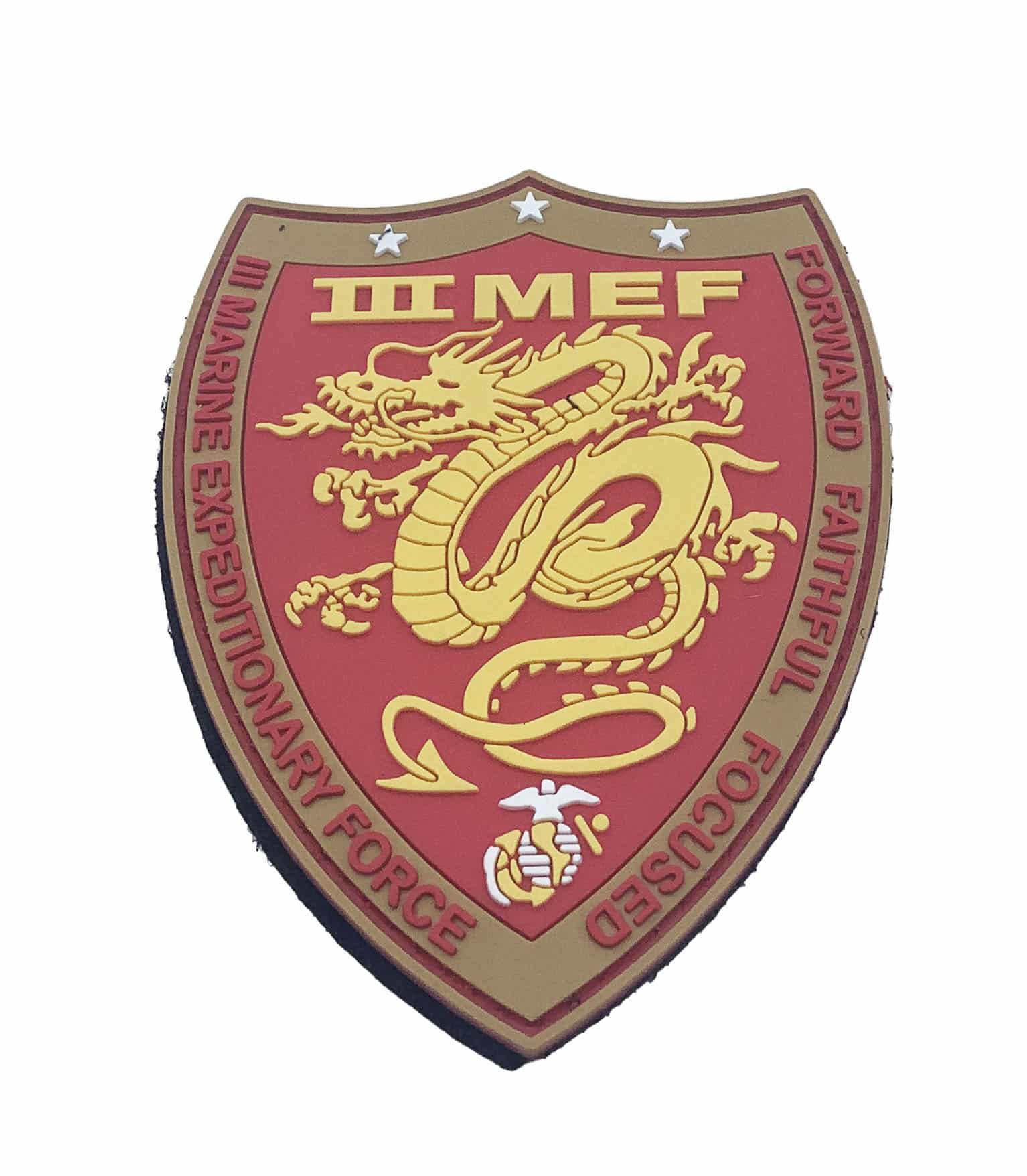 3rd MEF Marine Expeditionary Force PVC Patch – With Hook and Loop