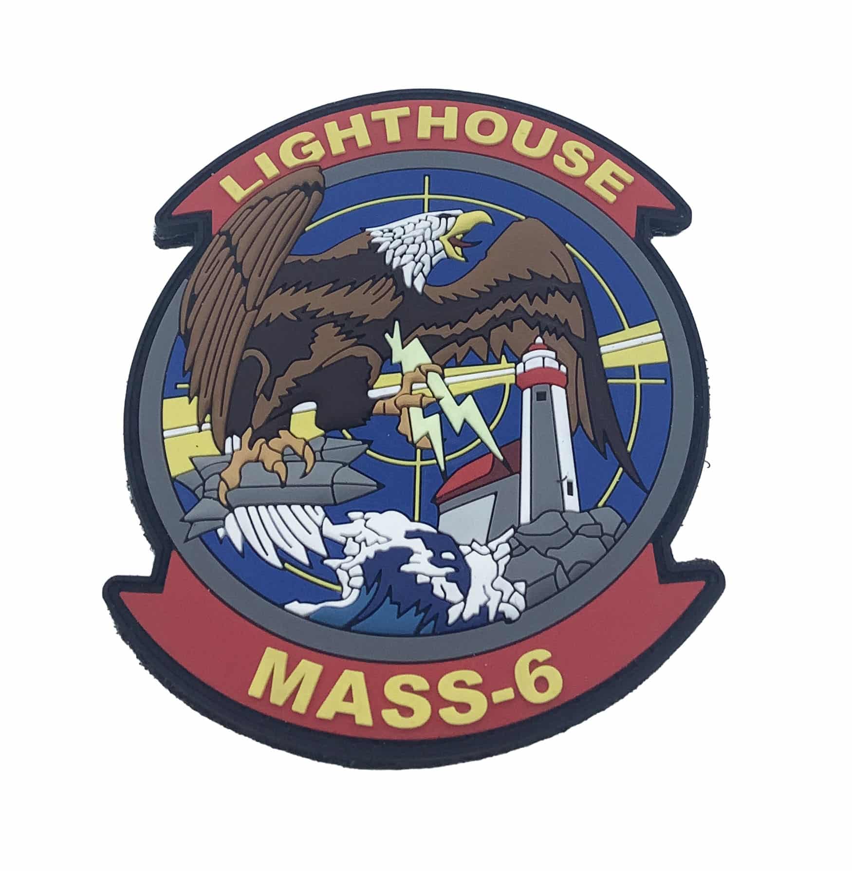 MASS-6 Det B Lighthouse PVC Patch - With Hook and Loop