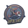 VFA-147 Argonauts PVC Shoulder Patch -With Hook and Loop